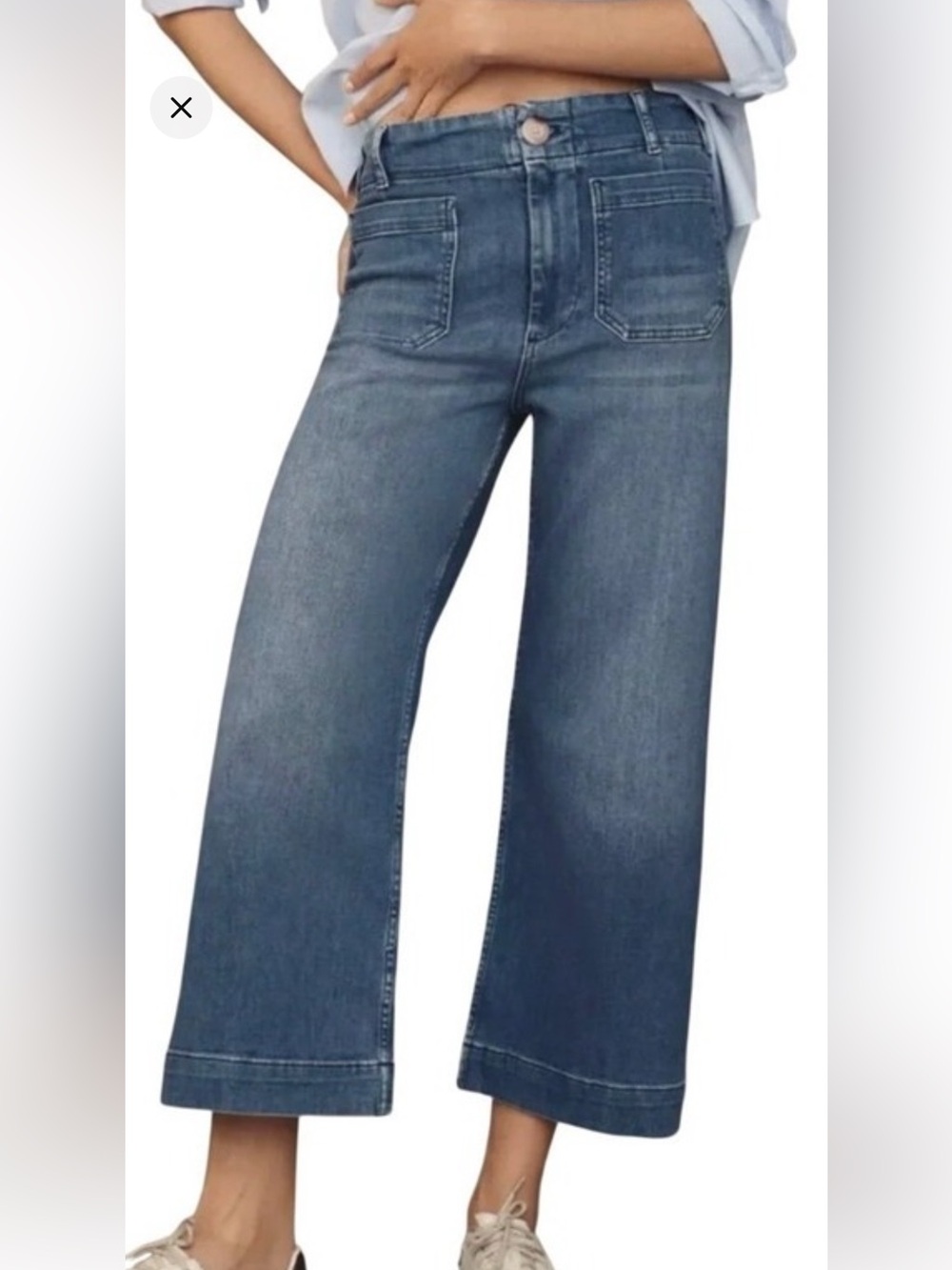 Maeve Colette denim crop